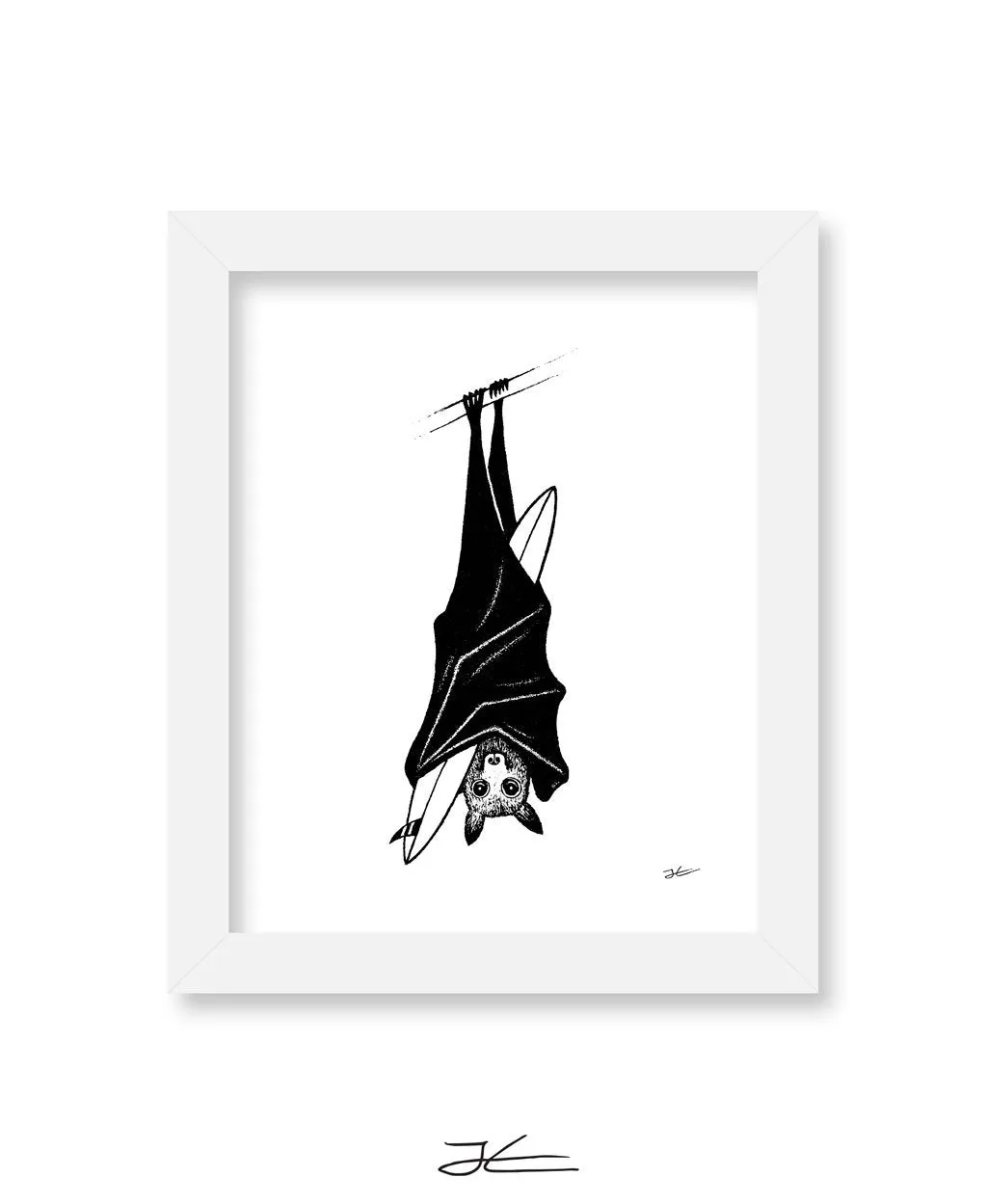 Inktober Bat - Print/ Framed Print