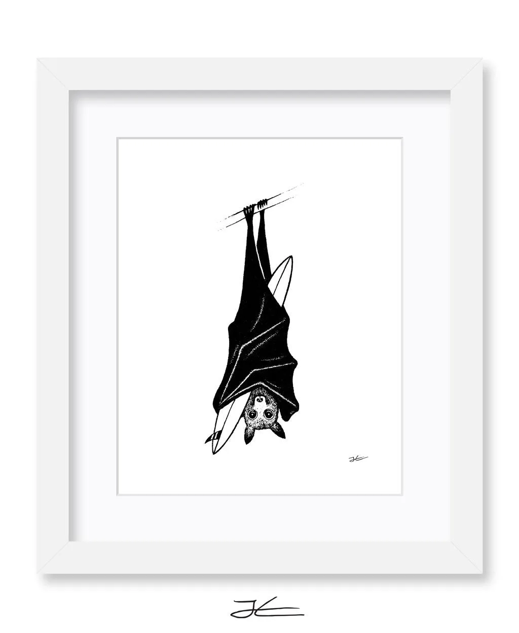 Inktober Bat - Print/ Framed Print