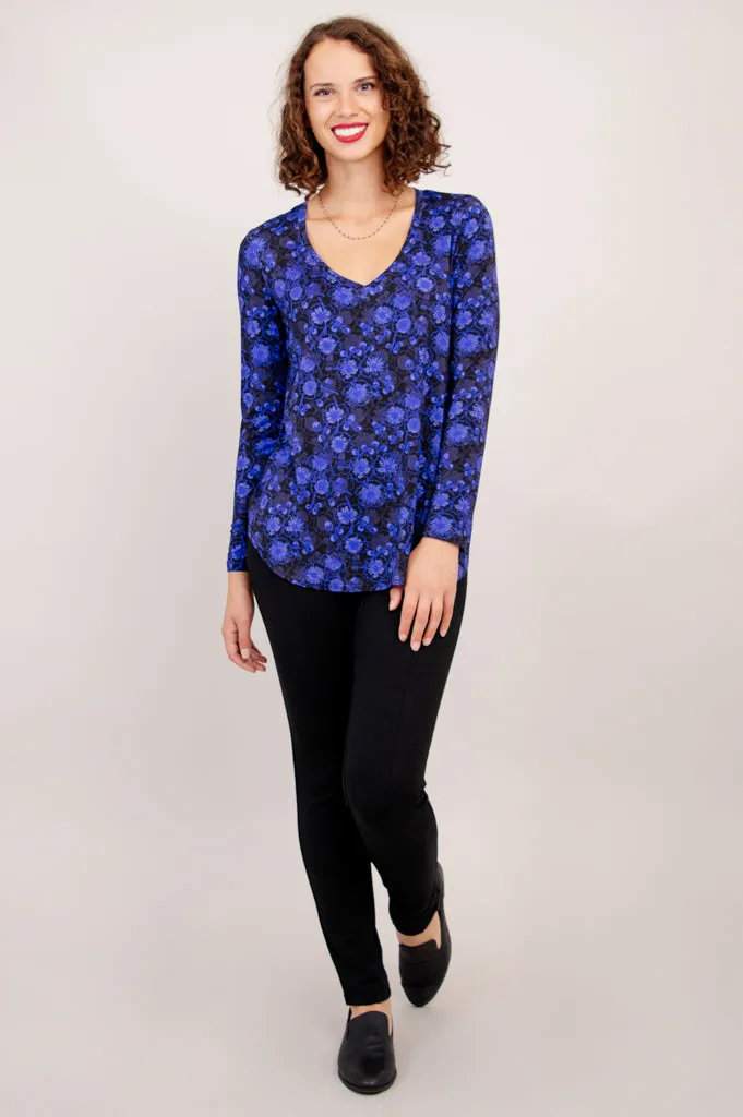 Jackie Long Sleeve, Snow Flower, Bamboo - Final Sale