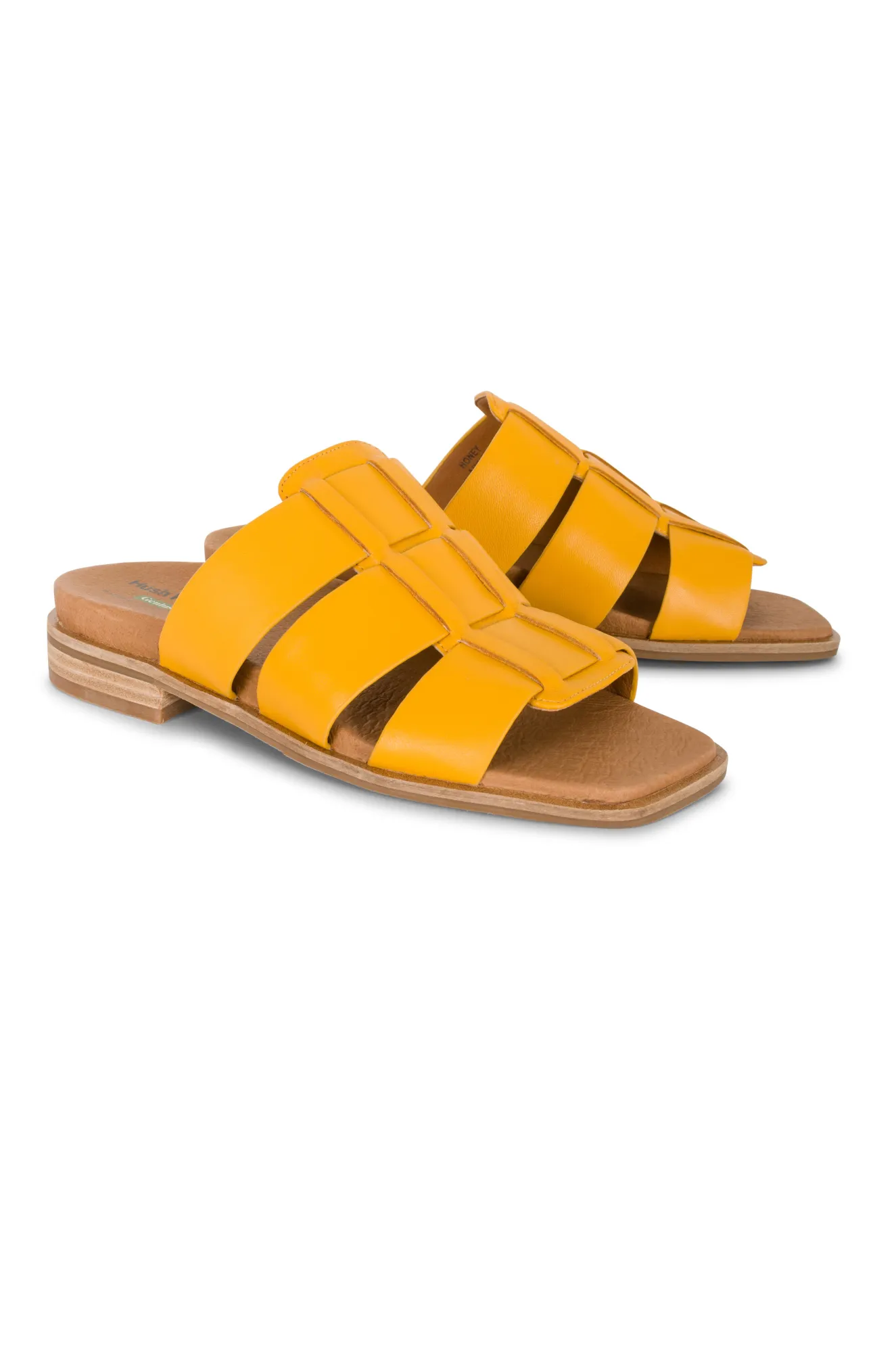 Leather Slip on Slide | SUNBURST | HONEY TT