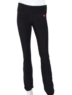 Leg Lengthening Pants Black Dimple With Red Stitching