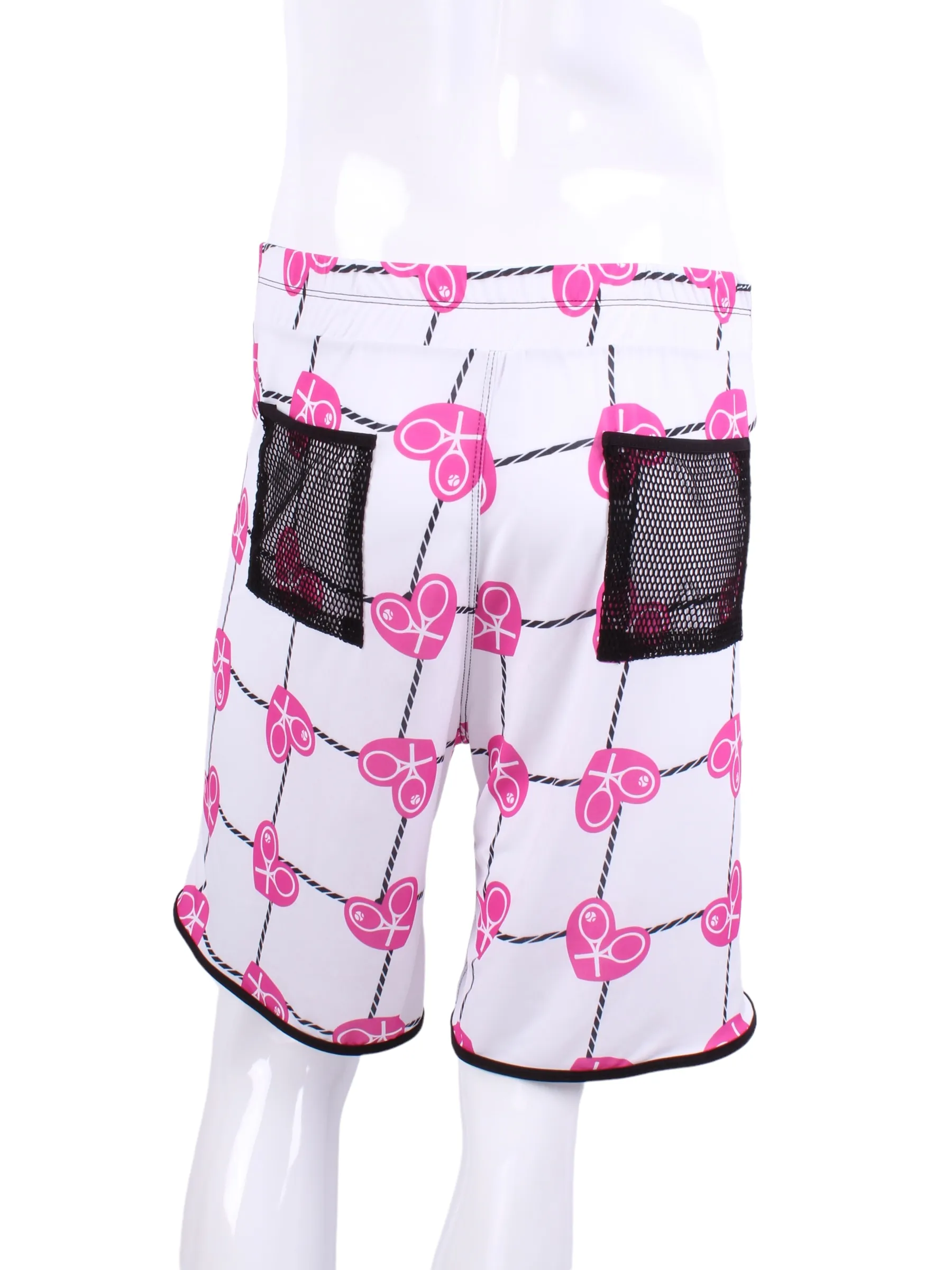 Limited Men’s Shorts Pink Hearts & Net