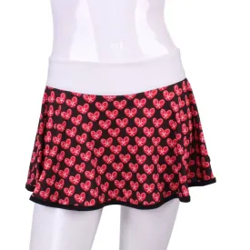 Limited Mini Heart LOVE “O” Skirt White Waistband