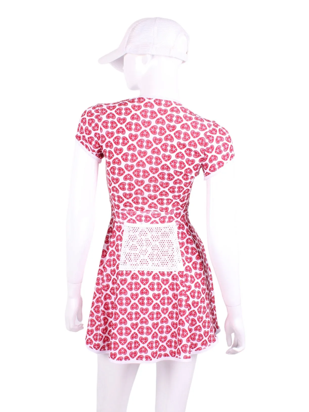 Limited The Adeline Court To Cocktail Dress NSEW Mini Hearts On White