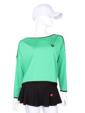 Long Sleeve Baggy Top Green