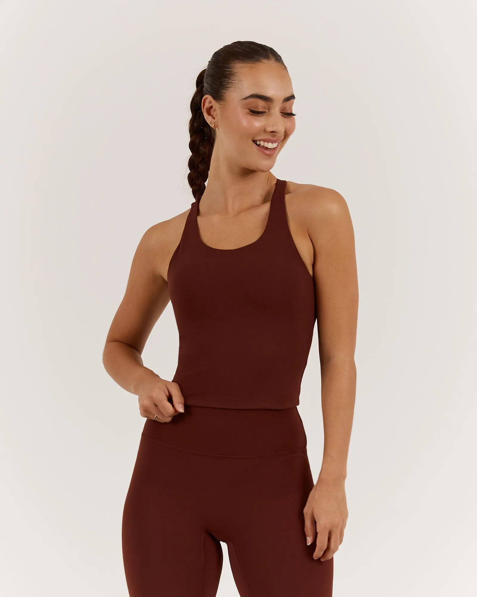 LUXE SERENA TOP - CHOCOLATE