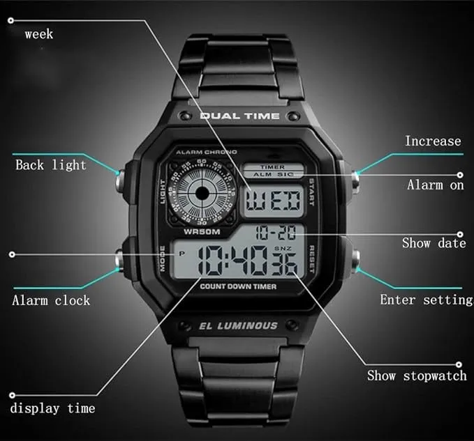 Men's Digital Watches Military Sports Electronic Top Brand Luxury Clock Waterproof Watch | 1335