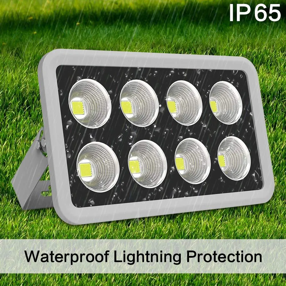 Morsen 400W LED Outdoor Flood Light 40000LM IP65 Waterproof Super Bright Daylight High Power Security Wall Landscape COB Chip Light Spotlight for Commercial Lighting Playground Court Garden Street