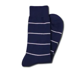 Navy with Grey Stripes