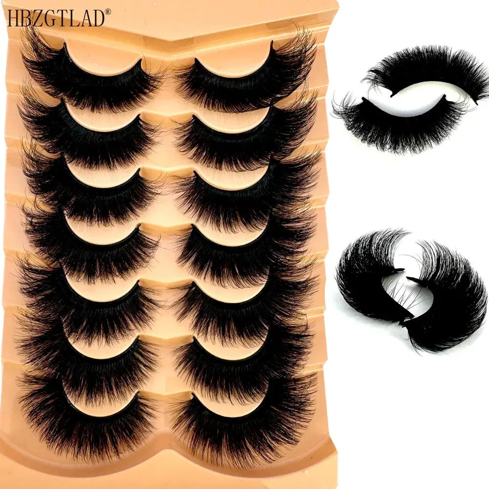 NEW 7pairs Fake Eyelashes Thick Long False Eyelashes Dramatic Lashes 3D Faux Mink Eyelashes Wholesale Full Strip Lashes Makeup