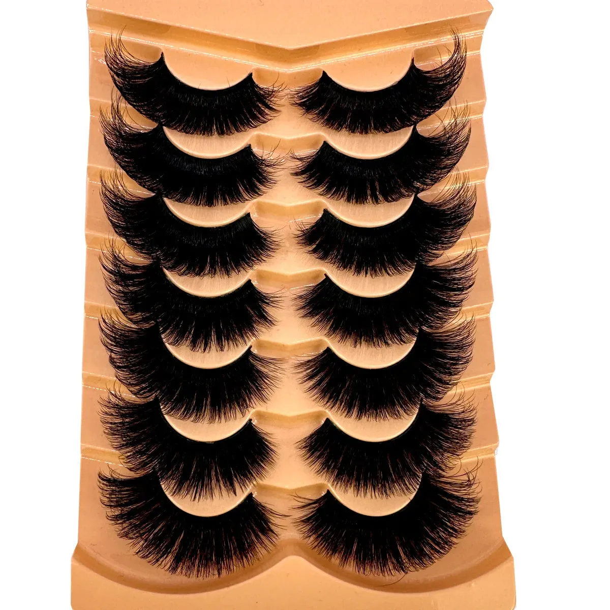 NEW 7pairs Fake Eyelashes Thick Long False Eyelashes Dramatic Lashes 3D Faux Mink Eyelashes Wholesale Full Strip Lashes Makeup