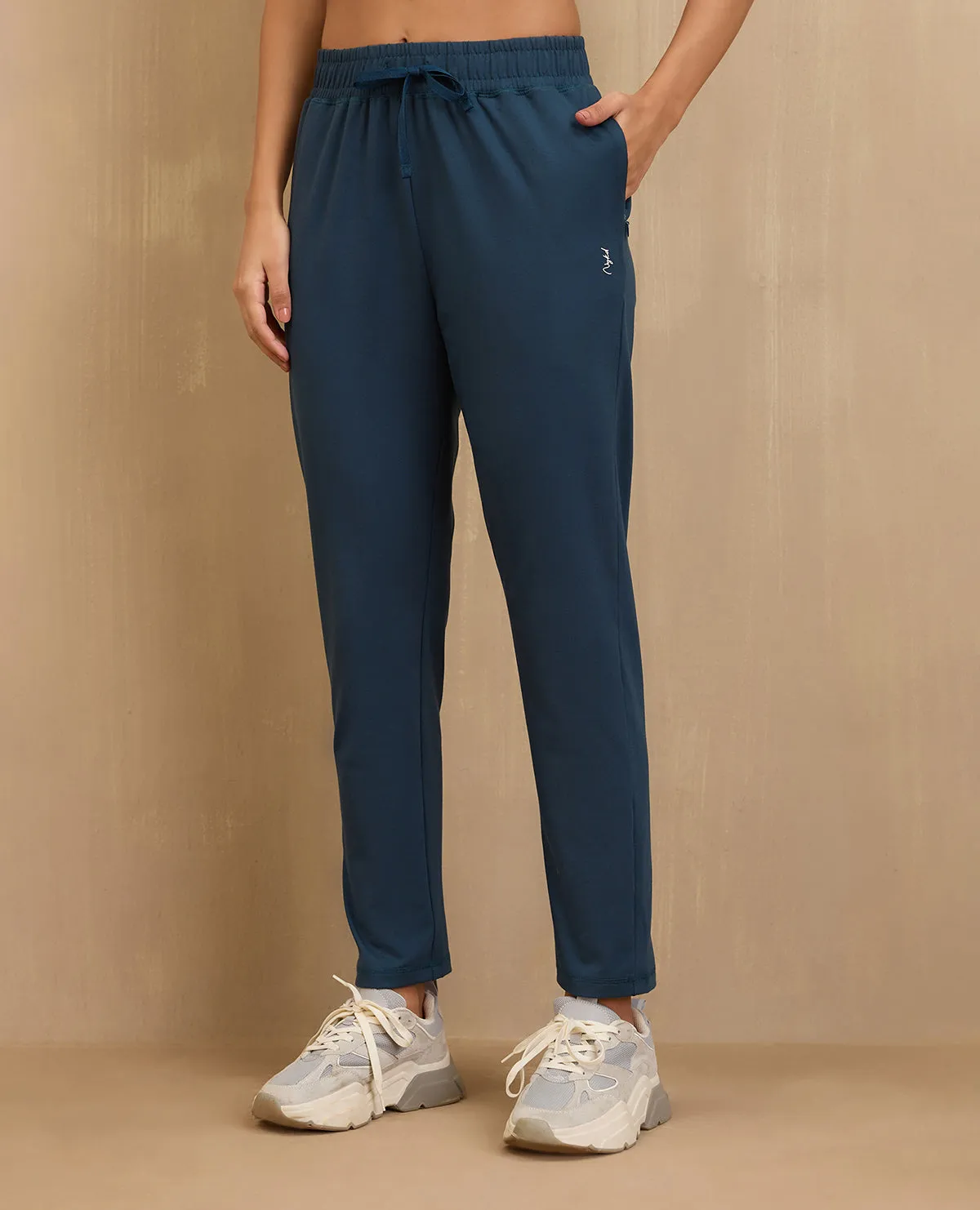 NYKD By Nykaa Cotton Comfort Pants-NYAT502-Blue