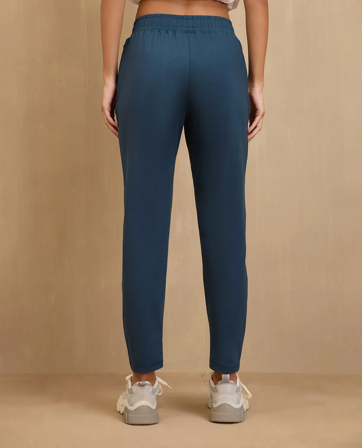 NYKD By Nykaa Cotton Comfort Pants-NYAT502-Blue