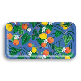 'Oranges & Lemons' Narrow Rectangular Birchwood Tray