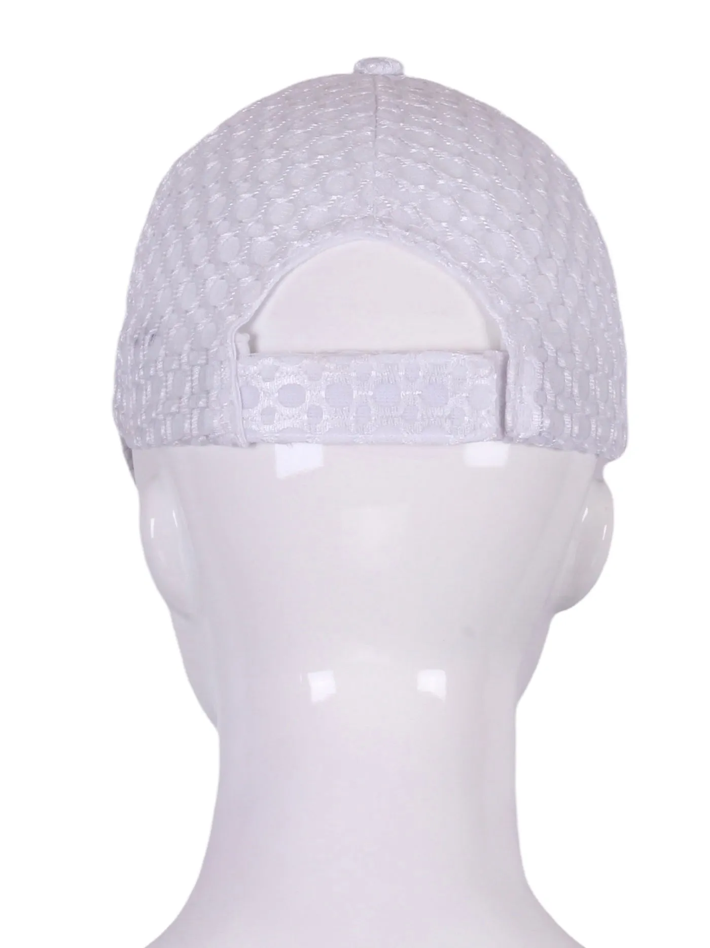 Oval Textured White Hat