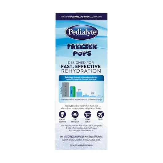 Pedialyte Assorted Freezer Pops Electrolyte Solution