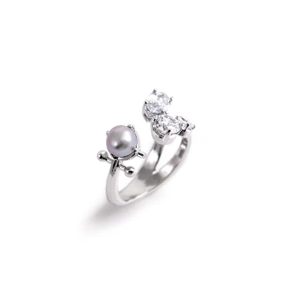 Pixie Dust x Pearl Ring [White gold]