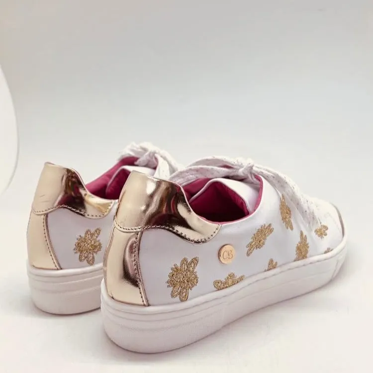 Platinum - White Gold Crown Bee sneaker