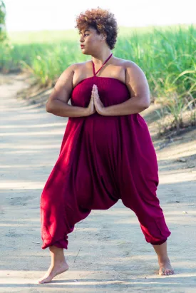 Plus Size Burgundy Classic Pants