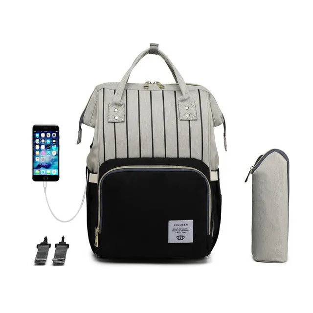 Premium Diaper Bag With USB d1