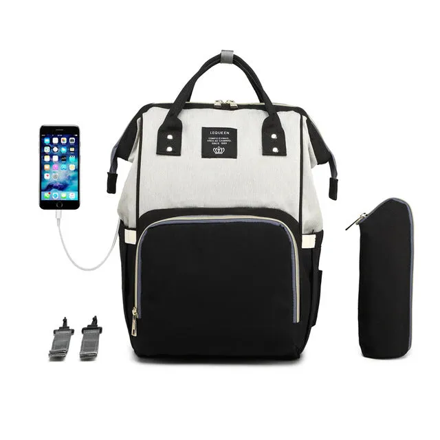 Premium Diaper Bag With USB d1