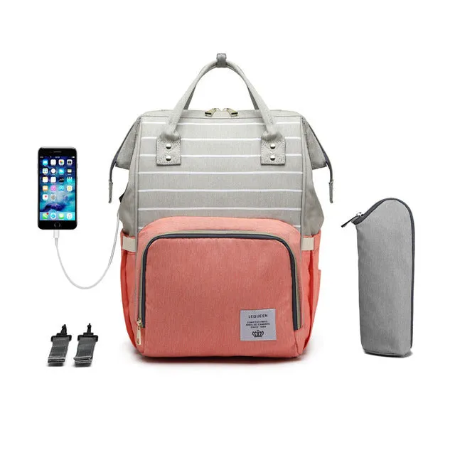 Premium Diaper Bag With USB d1