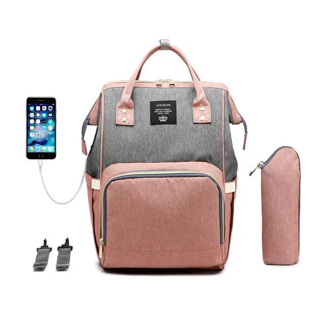 Premium Diaper Bag With USB d1