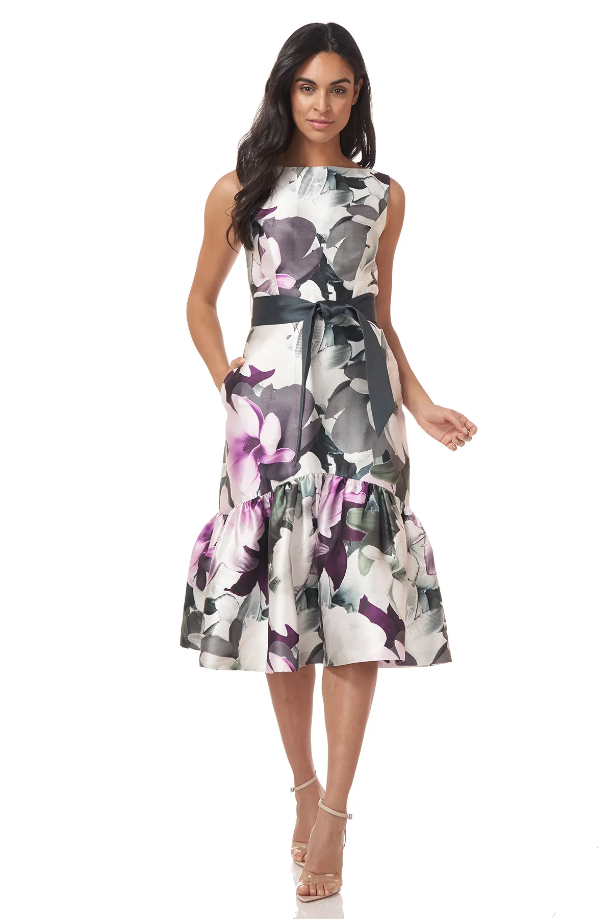 Printed Tea Length Dress