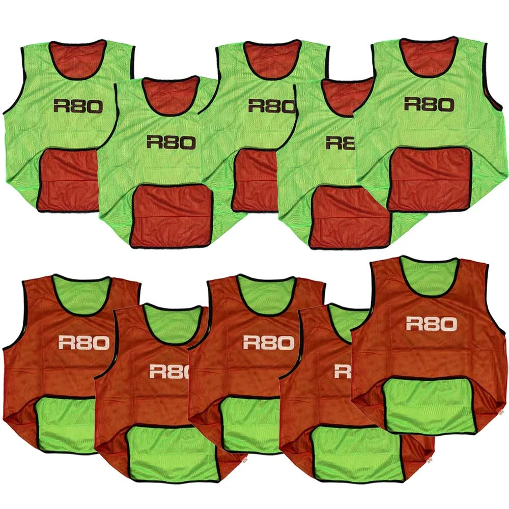 R80 Pro Reversible Training Bibs Set of 10