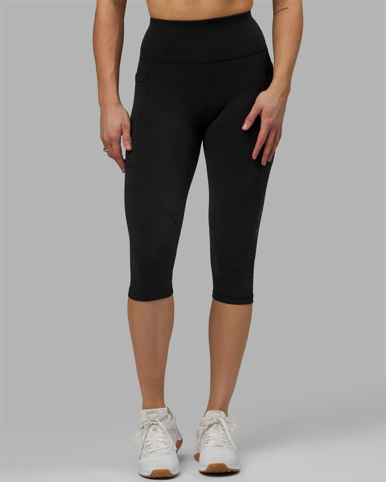 Rep 3/4 Length Leggings - Black-Black