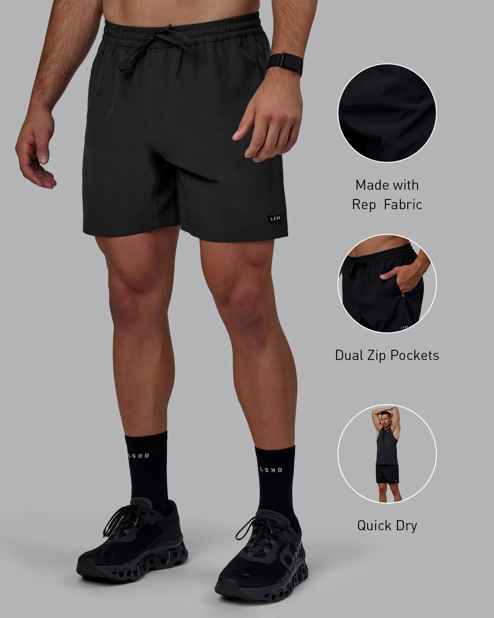 Rep 7" Performance Shorts - Pirate Black