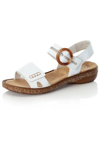 Rieker ladies sandals 628Z3 80 in white