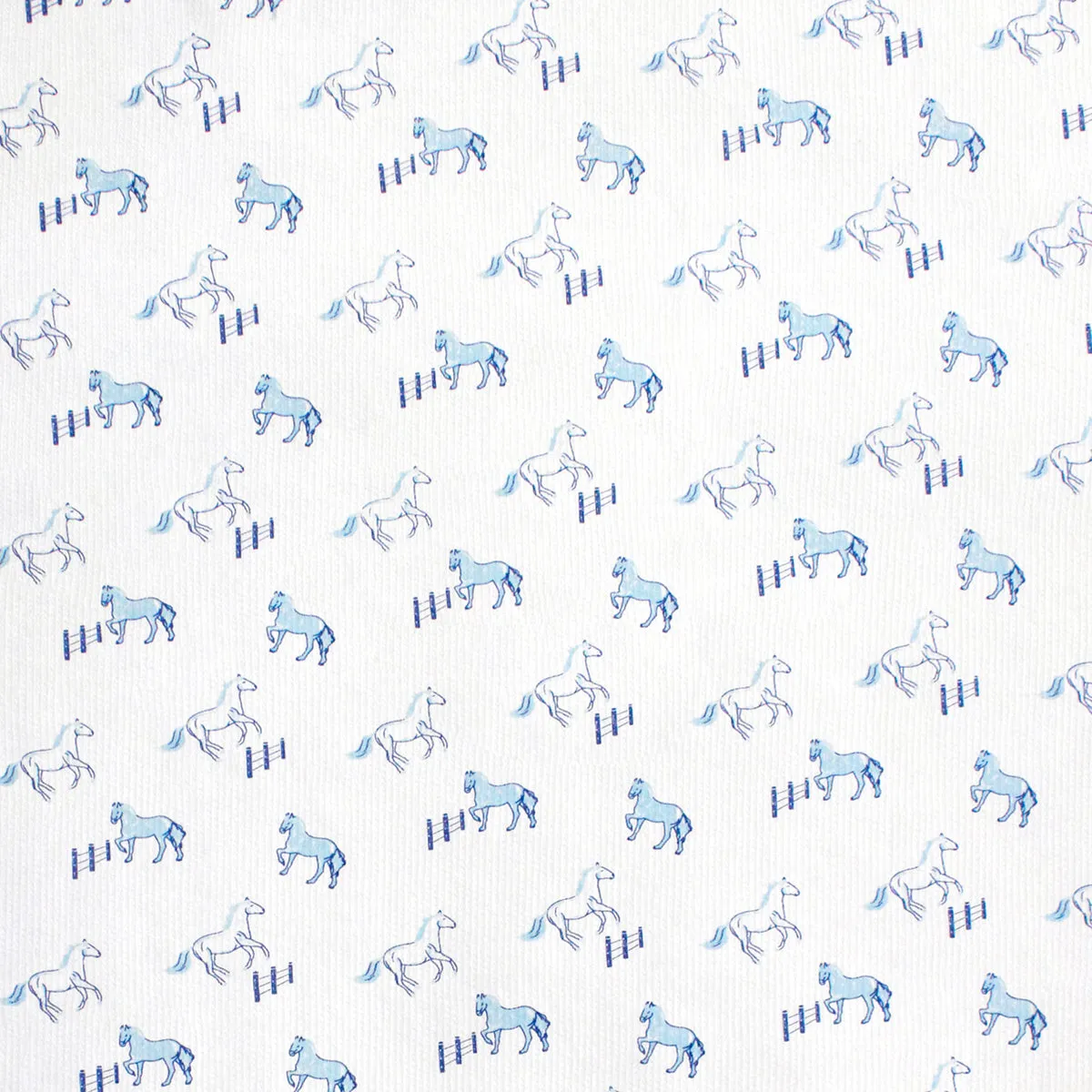 Running Horses Printed  Footie | Baby Boy