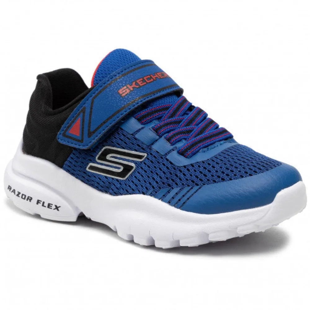 Skechers Little Boys Razor Flex - Mezder Velcro Royal