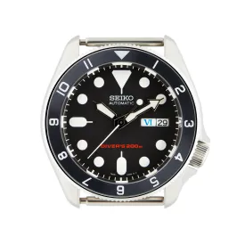 SKX007/SRPD Steel Bezel Insert: Dual time style Black Mk2