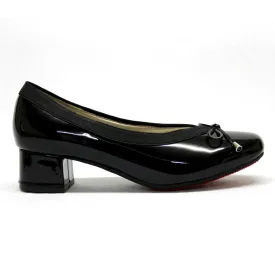 SOFTINO Red Bottom Black Pump