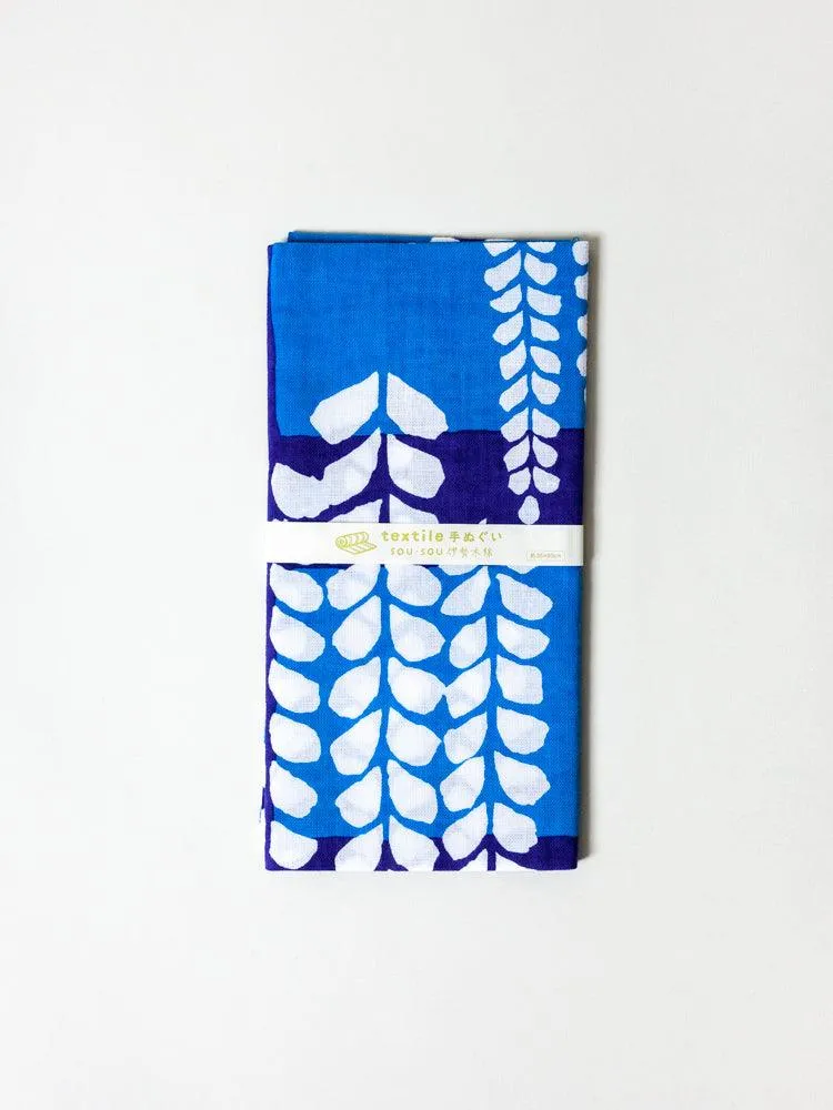 SOUSOU Traditional Japanese Tenugui Hand Towel - Fujidana Design