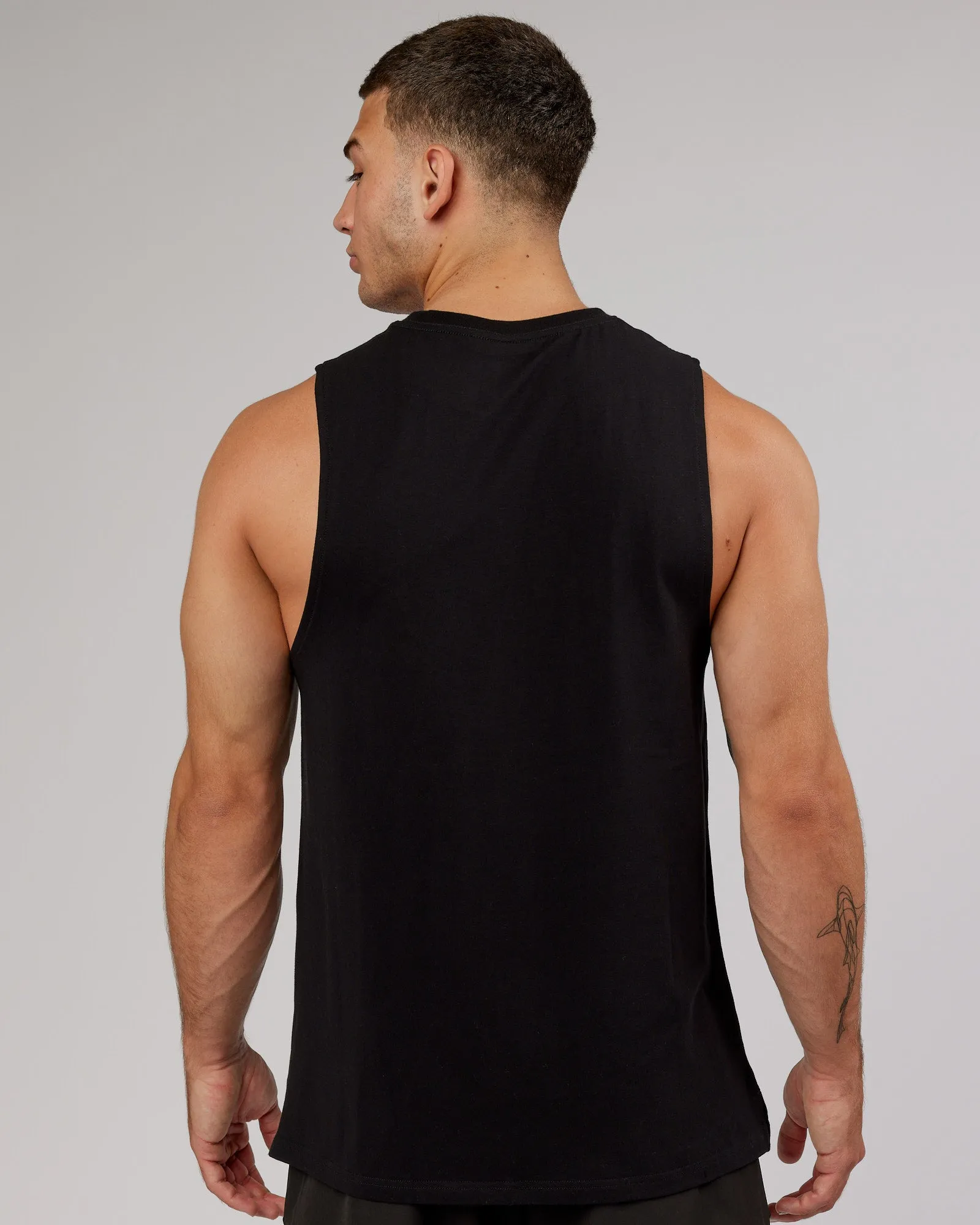 Strength FLXCotton Training Fit Tank - Black-Black