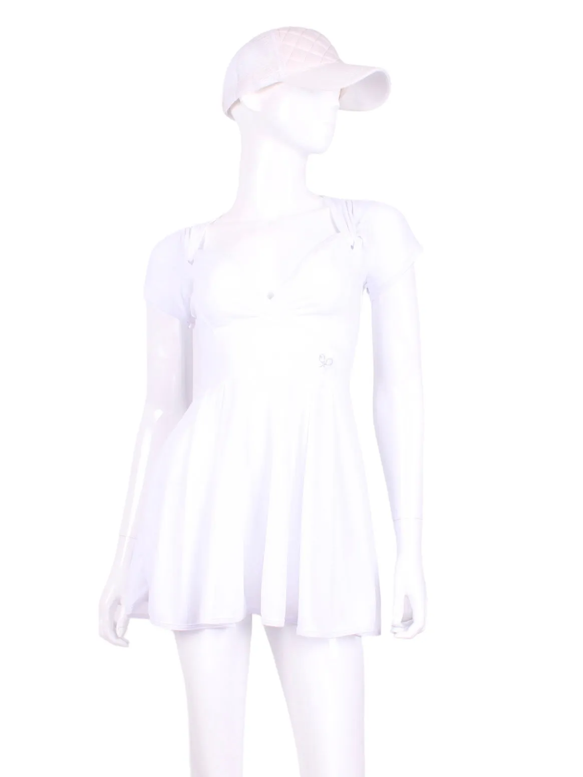 The Adeline Court To Cocktail Dress White With Mesh