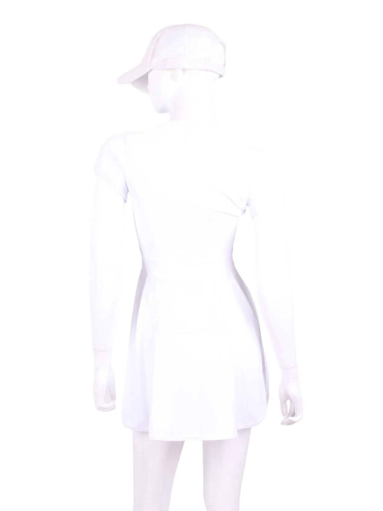 The Adeline Court To Cocktail Dress White With Mesh