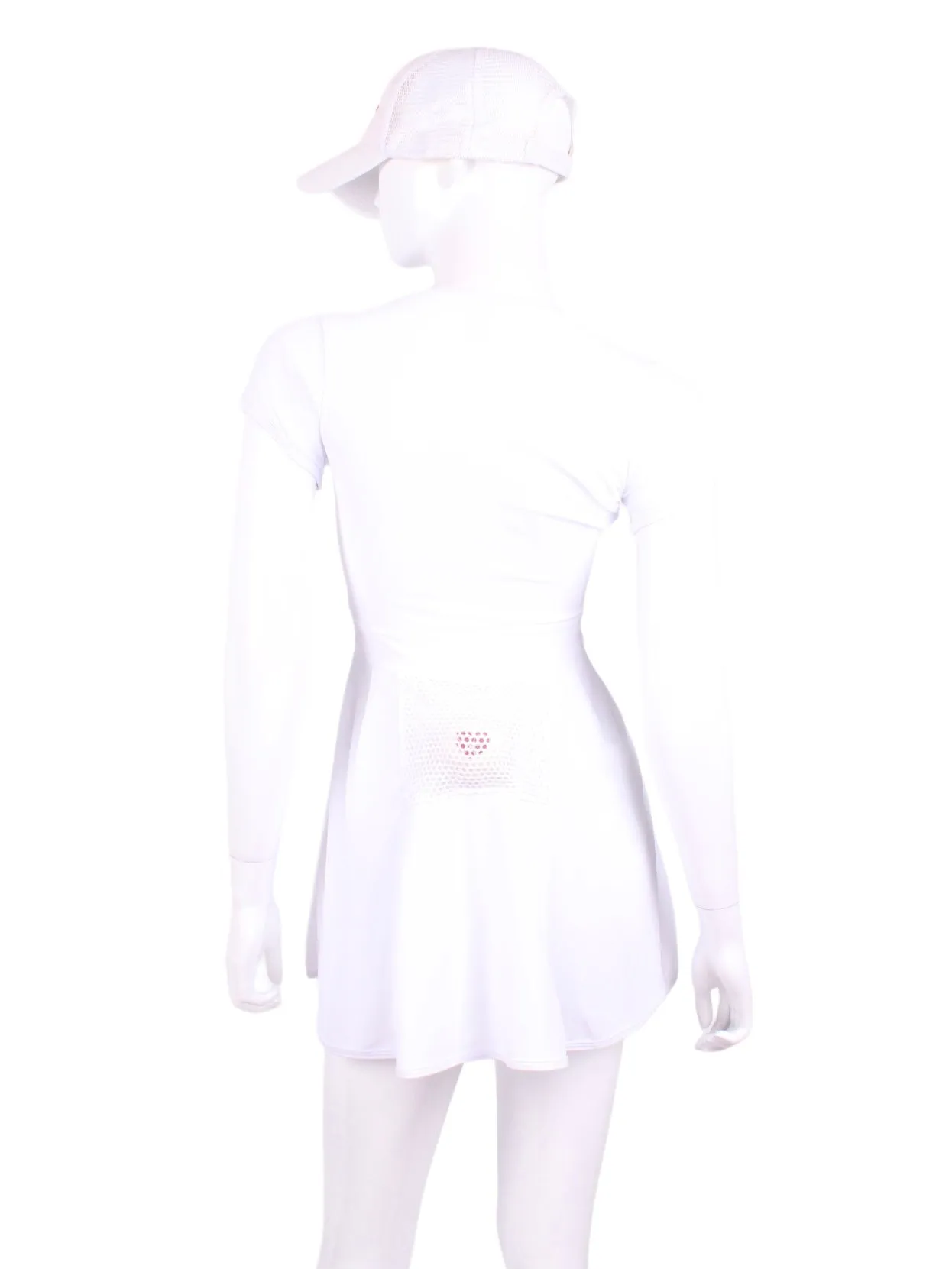 The Adeline Court To Cocktail Dress White With Mesh