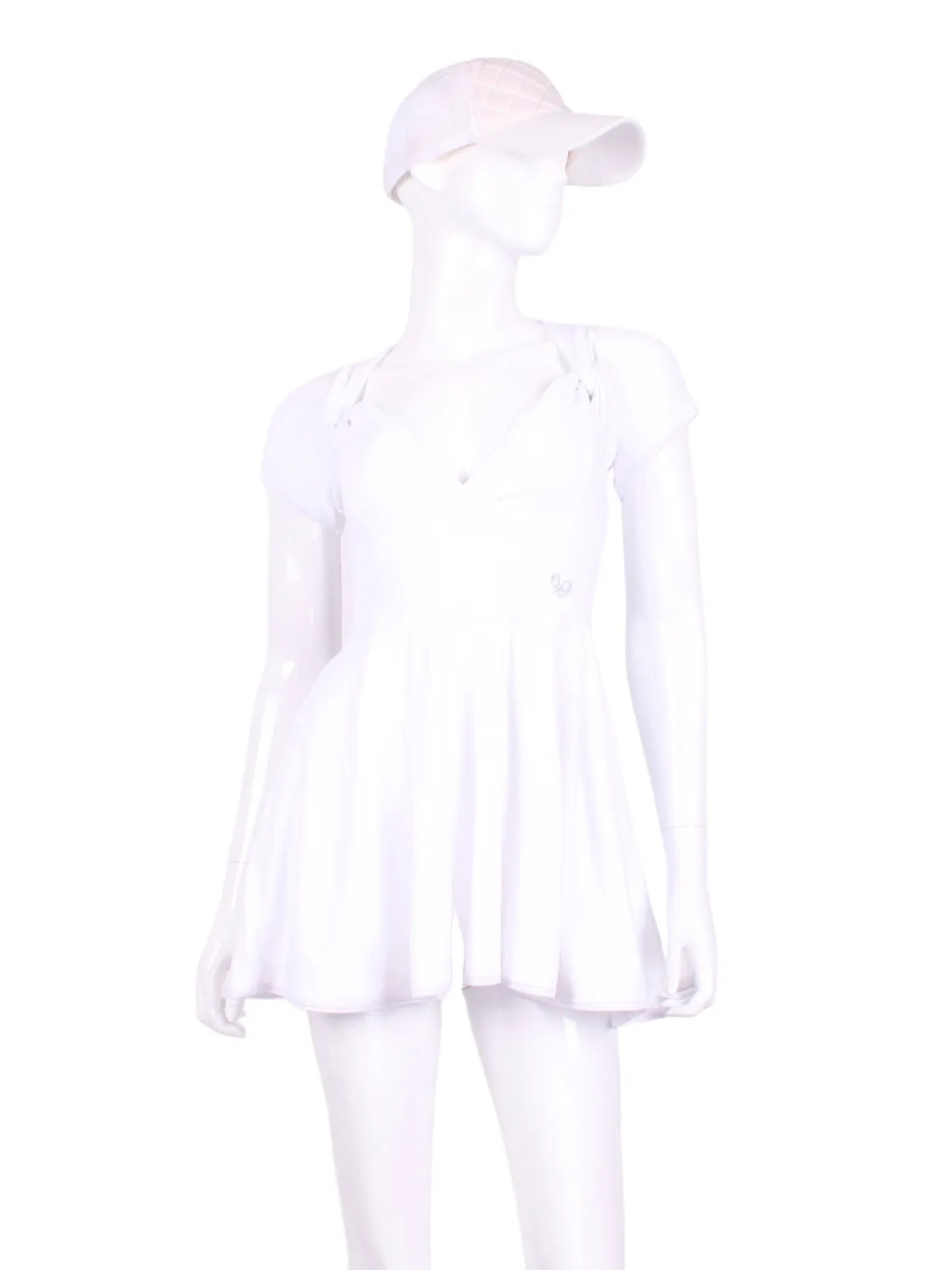 The Adeline White Velvet Court To Cocktail Tennis Dress